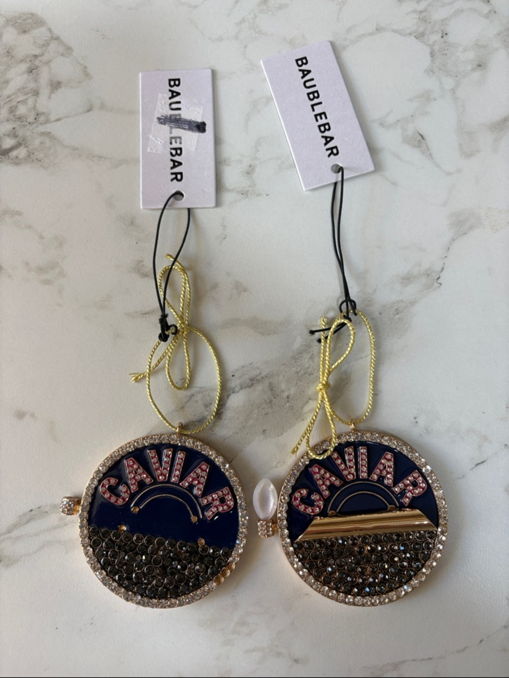BaubleBar Luxe Little Spoonfuls Caviar Ornament *Flaws